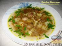 Фото к рецепту: Суп с белыми грибами и гречкой