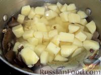 Фото приготовления рецепта: Суп из замороженных грибов - шаг №9