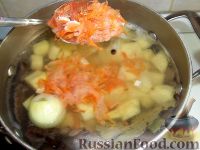 Фото приготовления рецепта: Суп из замороженных грибов - шаг №10