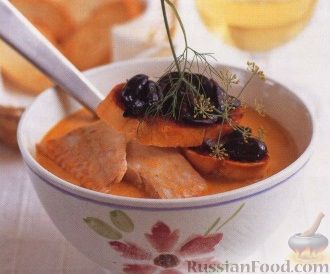 Рецепт Рыбный суп с помидорами и фенхелем