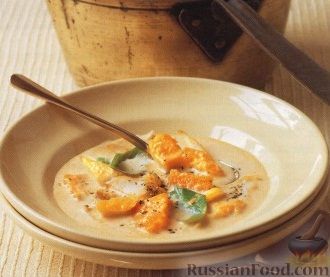 Рецепт Рыбный суп-пюре с бататом и тыквой