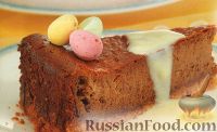 Фото к рецепту: Шоколадный чизкейк с белым соусом