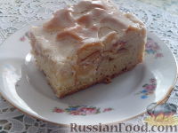 Фото приготовления рецепта: Яблочный пирог в сметанной заливке - шаг №12