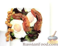 Фото приготовления рецепта: Салат с яйцами-пашот - шаг №8
