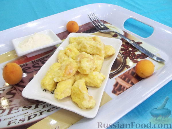 Рецепт Ленивые вареники с абрикосами