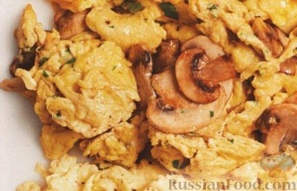 Рецепт Яичница-крамбл с грибами
