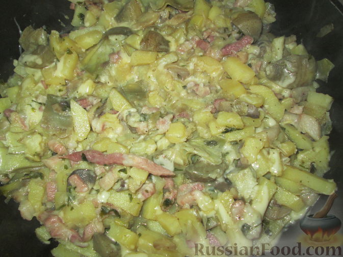 Рецепт Артишоки с картофелем и грибами