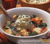 Фото к рецепту: Суп из трески и шпината