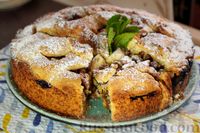 Фото к рецепту: Мазурек (песочный пирог с сухофруктами, орехами и джемом)