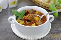 Фото к рецепту: Гуляшевка (суп с говядиной и сладким перцем)