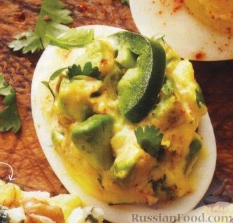 Рецепт Закусочные яйца по-мексикански