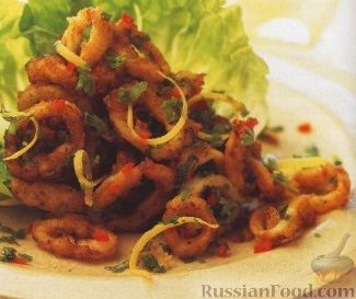 Рецепт Жареные кольца кальмаров