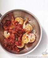 Рецепт Жареные креветки с томатным соусом