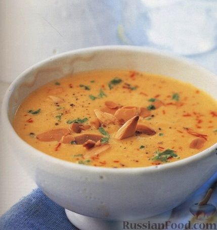 Рецепт Луково-миндальный суп-пюре