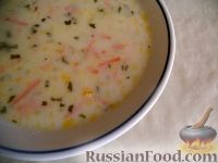 Фото к рецепту: Сырный суп с зеленью