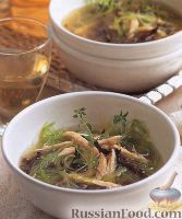 Фото к рецепту: Суп чечевичный с черносливом и пореем
