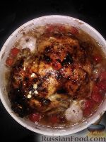 Фото к рецепту: Курица, запеченная с гречкой в печи