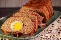 Фото к рецепту: Печеня римска (рулет из фарша, с яйцами)