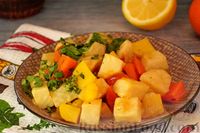 Фото к рецепту: Сельдерей, тушенный с картошкой и цитрусовым соком