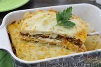 Фото к рецепту: Запеканка с куриным фаршем, помидорами и шпинатом