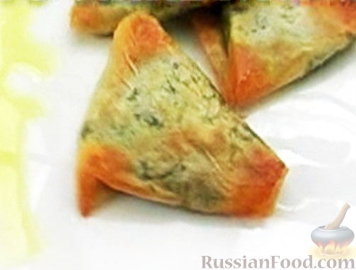 Рецепт Пирожки со шпинатом и козьим сыром