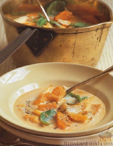 Рецепт Суп-пюре из батата с тыквой и рыбой