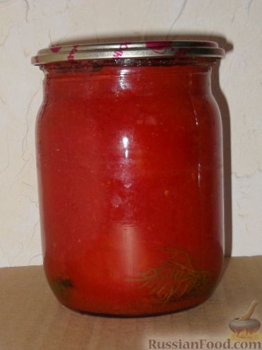 Рецепт Помидоры в томатном соке