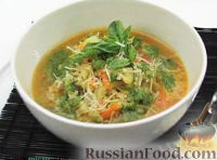 Фото к рецепту: Овощной суп с песто
