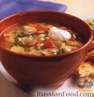 Фото к рецепту: Фасолевый суп с перцем