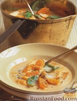 Фото к рецепту: Суп-пюре из батата с тыквой и рыбой