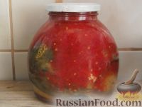 Фото приготовления рецепта: Печеные баклажаны с томатом - шаг №9