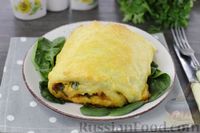 Фото к рецепту: Картофельный рулет с беконом