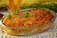 Фото к рецепту: Запеканка из макарон с томатным соусом и варёными яйцами