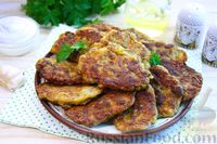 Фото к рецепту: Печёночные оладьи с картофелем