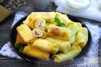 Фото к рецепту: Блинчики по-одесски, с творогом и изюмом
