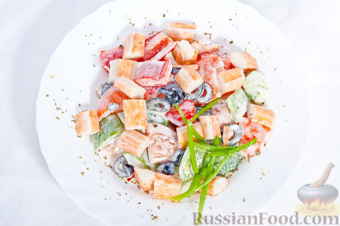 Салат с крабами и грибами рецепт – Европейская кухня: Салаты. «Еда»