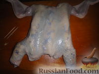 Фото приготовления рецепта: Курица, фаршированная блинами - шаг №3