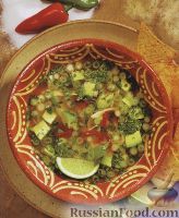 Фото к рецепту: Легкий куриный суп с авокадо