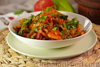 Фото к рецепту: Лечо с колбасками и клёцками