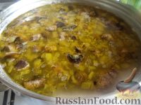 Фото приготовления рецепта: Постный грибной суп с фасолью - шаг №10