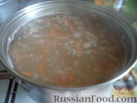 Фото приготовления рецепта: Постный грибной суп с фасолью - шаг №7