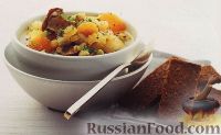 Фото к рецепту: Грибной суп с фасолью, чечевицей и перловкой