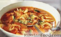 Фото к рецепту: Тосканский овощной суп с фасолью