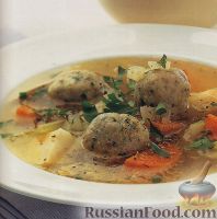 Фото к рецепту: Куриный суп с клецками