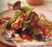 Фото к рецепту: Салат с копченой форелью