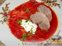 Фото к рецепту: Борщ украинский с мясом