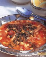 Фото к рецепту: Марокканский куриный суп с нутом