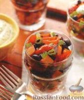 Фото к рецепту: Горячий салат из батата и фасоли