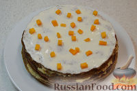 Фото приготовления рецепта: Печеночный торт с тыквой - шаг №10