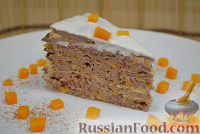 Фото приготовления рецепта: Печеночный торт с тыквой - шаг №11